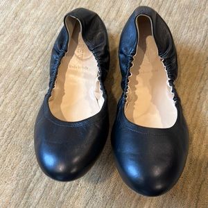 Brand NWT J Crew black leather ballet slippers - size 9.5